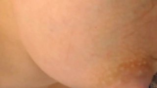 Hot Young Stepmom with Big Milk Tits Masturbating