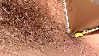 Trimming My Bush and Leg Hair Closeup