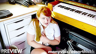 British Schoolgirl Shannon Huxley Dominated by Oscar Thickk in Boot Room Fetish