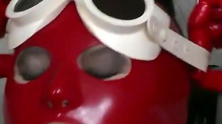 Red latex slut