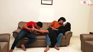Indian Muslim School Girl Srimoyee Rough Threesome Fuck with Hindi Audio