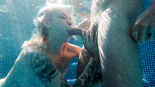 Tattooed blonde babe Arteya gets a good dicking from her man