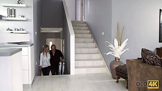 Old4k. mature dude fucks his big titted dominatrix when they return at home