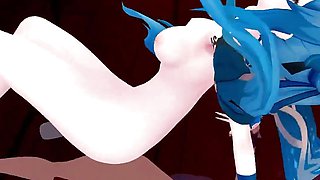 Genshin Impact Keqing Undress Dance and Nude Sex Mmd 3D Blue Hair Color Edit Smixix