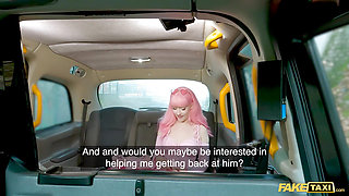 Fake Taxi - Pink haired wonder fucker gets her pussy CREAMPIED