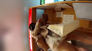 Amateur upskirt and facial Sascha Production