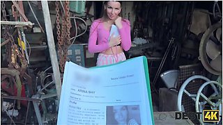 Arina Shy Didnt Pay Her Debt And Got Face Fucked Instead