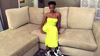 Bubble Butt Black Babe Rides Big Cock