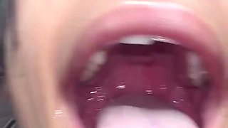Sloppy Dildo Sucking in the Backseat