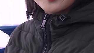 Busty Girlfriend Role-playing in Black Stockings