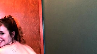 Busty brunette solo masturbation