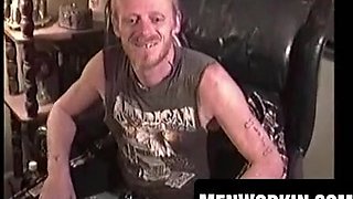 This man smacks his meat moist when he is alone