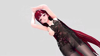 Honkai Impact Raiden Mei I’m so Hot Strip Show Hentai Mmd 3D Red Hair Color Edit Smixix