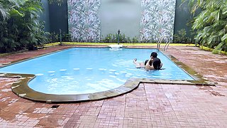 Hot Indian Couple Had Sex While Having Fun in the Swimming Pool.