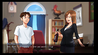 Teacher with student.Reward from teacher.Summertime saga