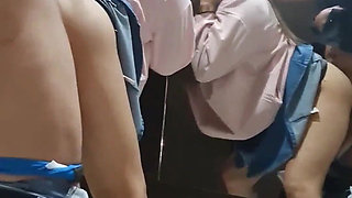 Horny Bestfriend Let Me Cum Inside Her at the Fitting Room, Risky Outdoor Fucked