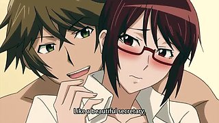 Horny Anime Girl With Glasses Fucks Hard in Classroom Hentai 3D Animation