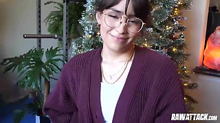 Kitty Valance In Presents Her Pink Pussy As Surprise Holiday Gift