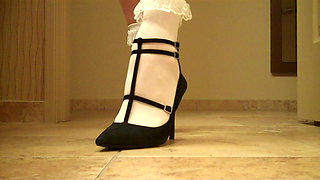 crossdresser frill socks high heels and stockingspart 3