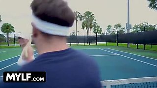Blonde MILF Kate Dee Lifts Mini Skirt for Big Dick Stud - Titty Fuck & Cum on Ass