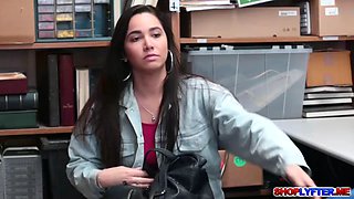 Sexy babe Karlee caught shoplifting and punished