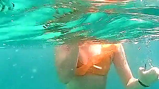 Snorkel Slut in Paradise - Underwater Flash & Naughty Tease