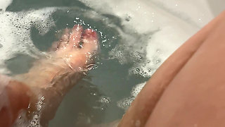 I enjoy soaking my sexy legs in the bathtub