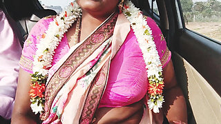 Silk Aunty Car Sex, Telugu Dirty Talks, Episode -1, Part- 3, Sexy Saree Telugu Silk Aunty with Boy Friend.