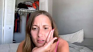 Blonde tight pussy babe solo toy fun in glamour masturbation