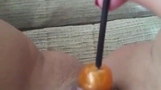 Pussy fuck with lollipop