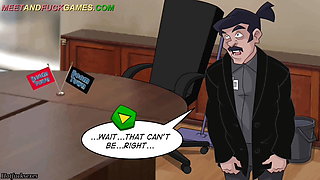 Horny cheating wife fucked by manager for promotion  -cartoon gameplay