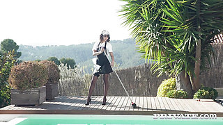 Scarlet, Latina maid willing to give the best service to master Potro