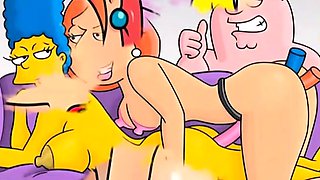 Simpsons and Griffins swingers orgy