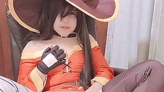 Megumin Cosplay Masturbating!
