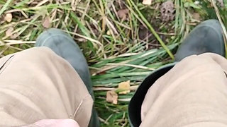 I jerk off in nature. A very sensitive penis. A lot of sperm