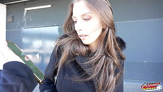 German Scout - Anal Fisting and Fuck at Real Casting with Skinny Saggy Tits Girl Emma Scarlett