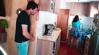 Stepson Fucked His Stepmother In The Kitchen