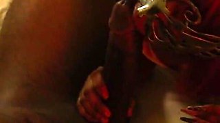 All Natural Ebony Babe Jun Takes a Big Black Cock