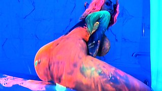 Blonde tight pussy babe solo toy fun in glamour masturbation