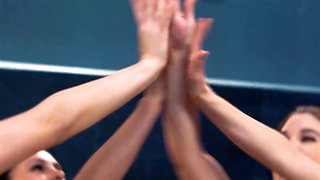 Girlsway - naughty Eliza Ibarra and Kenna James cheat on each other during vaca part 1 and two