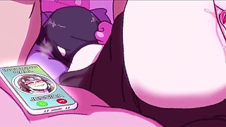 Hot anime girl stuffed massive cock in kinky cartoon bedroom sex