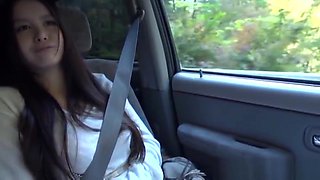 Arousing Asian milf enjoys sex in the car with her boyfriend