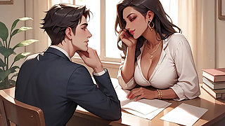 Indian Girl's Sweet Romance with office Boss for a Promotion