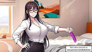 Spanish Anal Hentai JOI - Your private teacher punishes you for failing. Spanish voice.