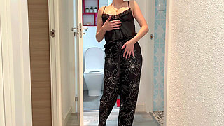 Masturbation in the shower ended in huge orgasm ! Erotic shower with golden shower !