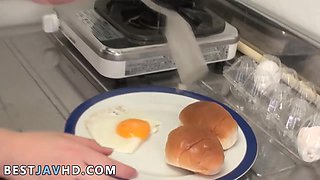 Dirty Japanese schoolgirl Yumi Maeda gives a blowjob in fledgling POV porn video.