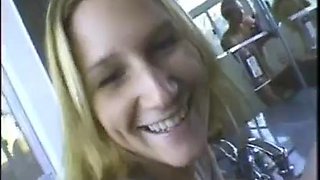 Hot! Gen Padova Sloppy Deepthroat Blowjob in Bathroom