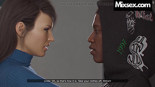 Young teacher ride in big monster with her student in class room