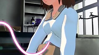 Hot fuck scene with 3d hentai beauty