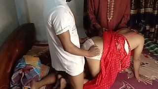 Newest Threesome Desi My Husbands Stepfather First Night Fucked Doggystyle Best Newly Married Wife With Husbands Stepfather Night Blowjo